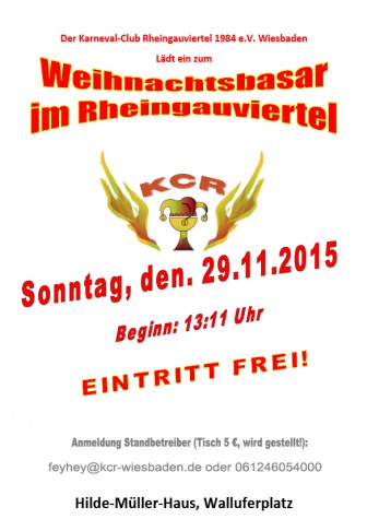 29 11 2015 Weihnachtsbasar Im Rheingauviertel Hilde Muller Haus