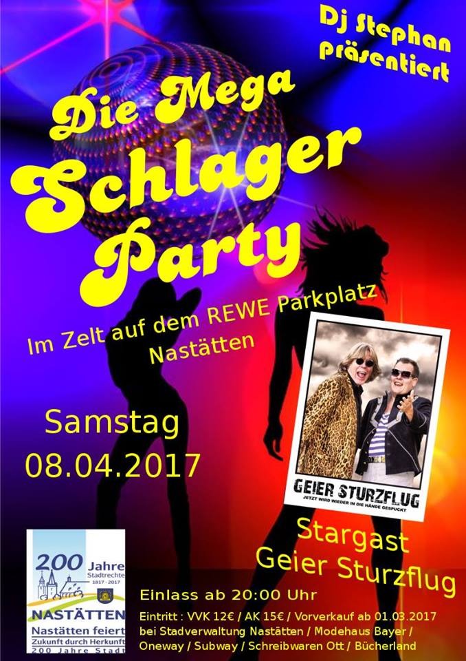 08 04 17 Die Mega Schlager Party Rewe Parkplatz Nastatten