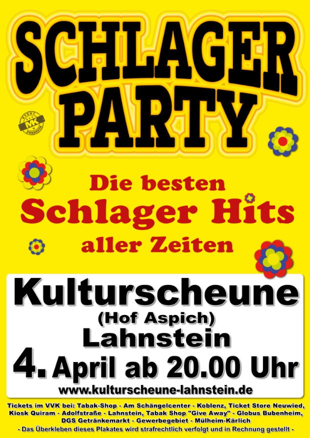 04 04 Schlagerparty Kulturscheune Lahnstein Lahnstein