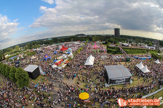 Überblick des Festivalgeländes