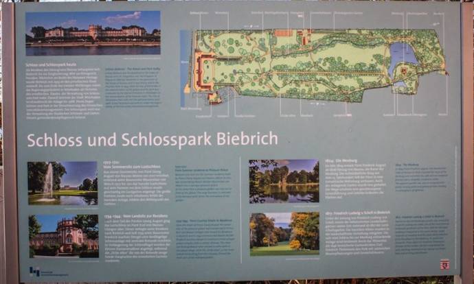 Außenansicht, Biebricher Schloss, Wiesbaden, Plan, Lageplan