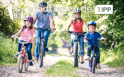 Familie, Fahrradtour, Freizeit, Kinder, Natur