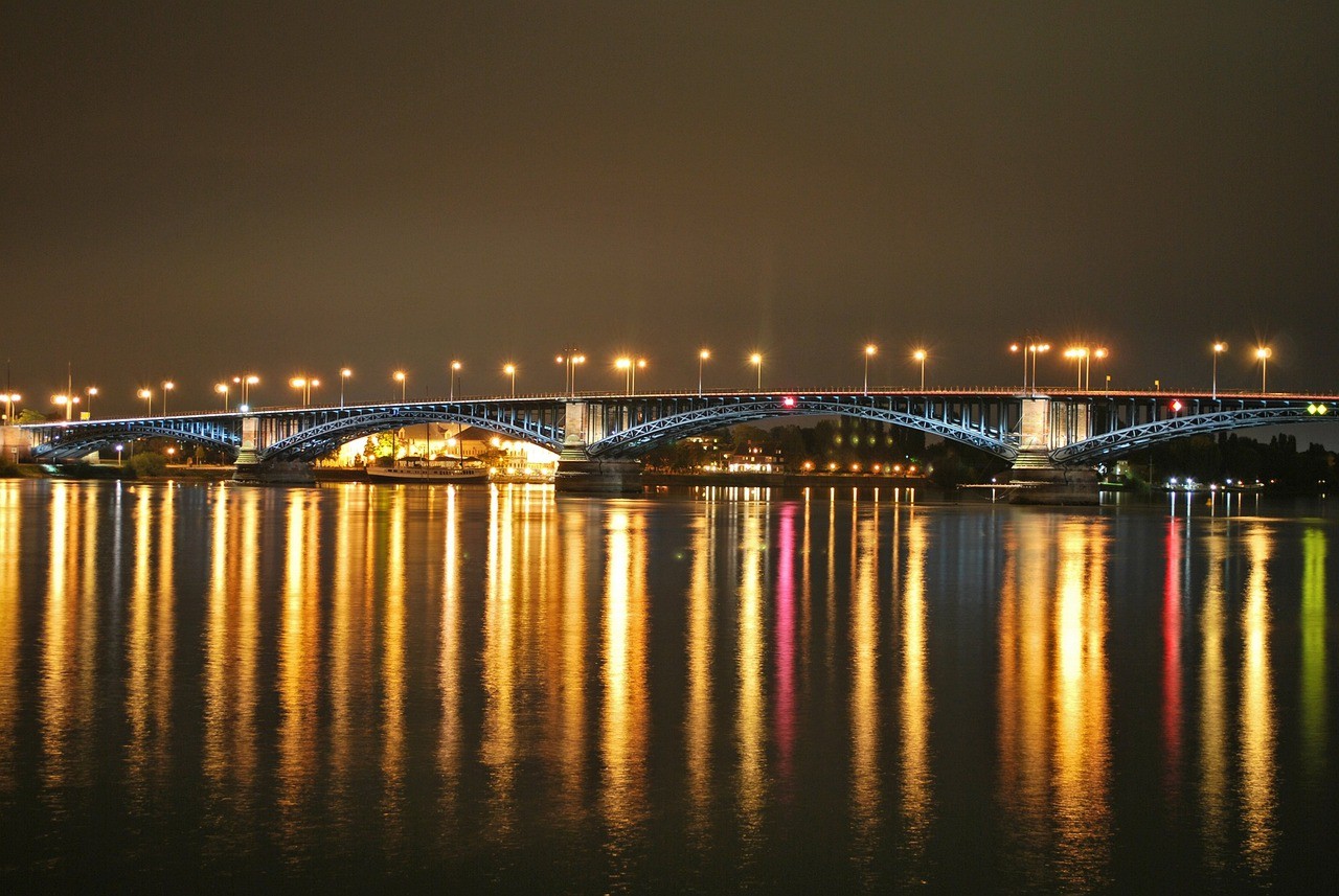 Mainz, Wasser, Brücke, Rhein